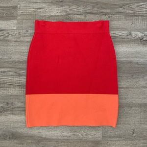 BCBG colour block mini bandage skirt